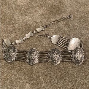 Natalie B silver chain belt
